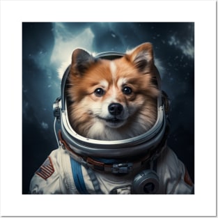 Astro Dog - Icelandic Sheepdog Posters and Art